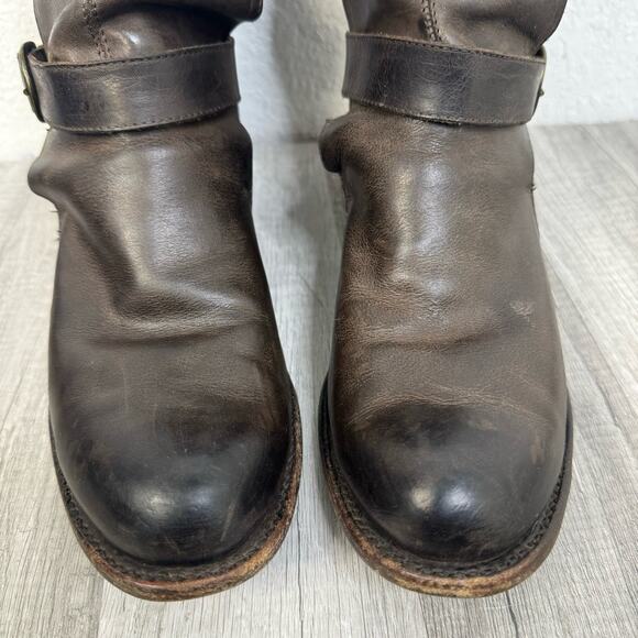 Sonora Burnished Brown Leather Brooklyn Ruina Moro Short Moto Boots Size 8 1/2 B - Picture 5 of 9